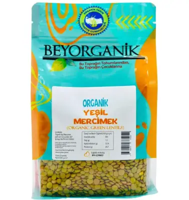 Beyorganik Organik Yeşil Mercimek 500 Gr - 1